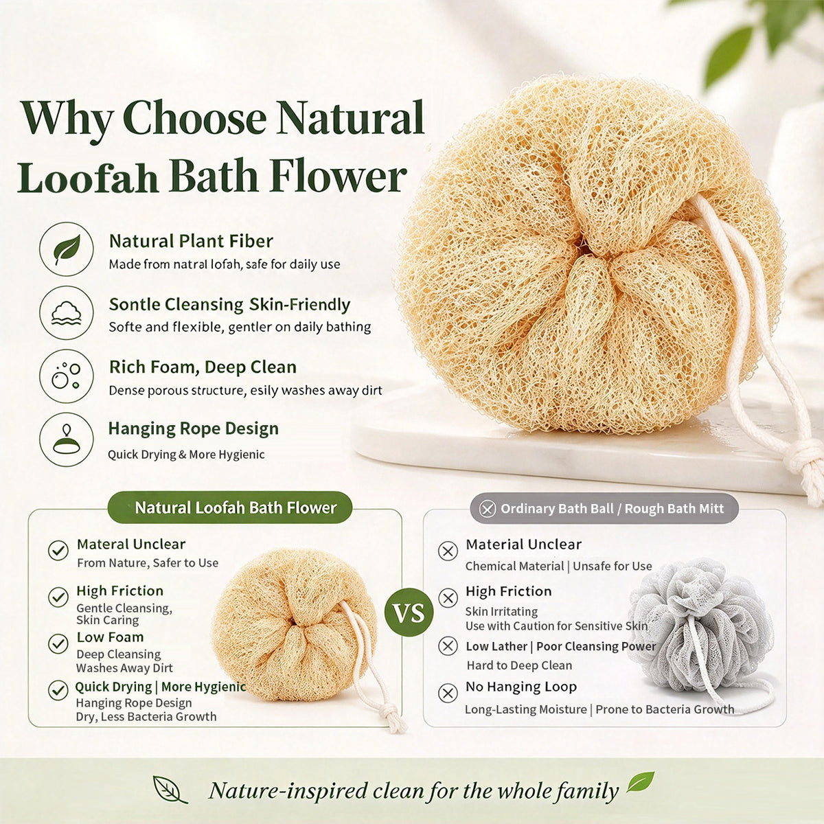 Luffa plant bath flowers