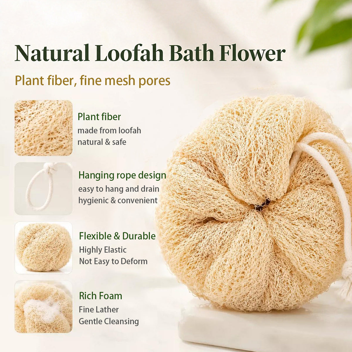Luffa plant bath flowers