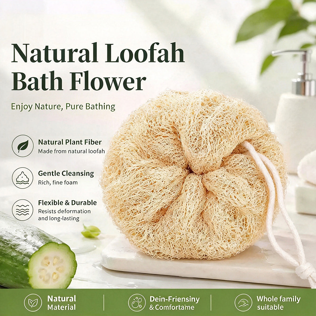 Luffa plant bath flowers